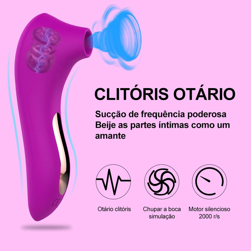 Poderoso vibrador de sucção do clitóris para mulheres, clitóris, mamilo, oral, vácuo, estimulador, massageador, brinquedos sexuais, adultos