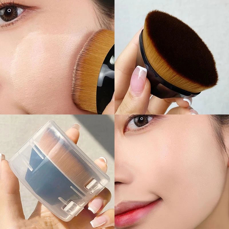 Portátil escova de maquiagem mágica escova profissional fundação, grandes cosméticos, base macia, rosto blush, pó de beleza